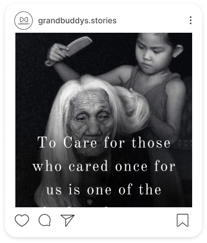 To care for those who cared once for us is one of the